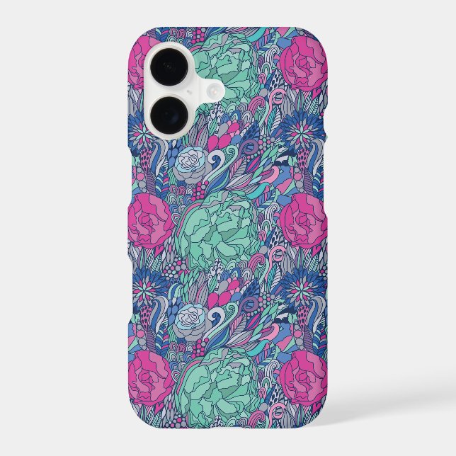 Colourful Floral Doodle Pattern (Back)