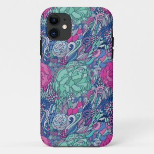 Colourful Floral Doodle Pattern Case-Mate iPhone Case