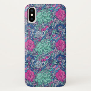 Colourful Floral Doodle Pattern Case-Mate iPhone Case