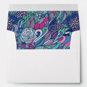 Colourful Floral Doodle Pattern Envelope