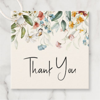 Colourful Floral Drop Garden Baby Shower Favour Ta Tags