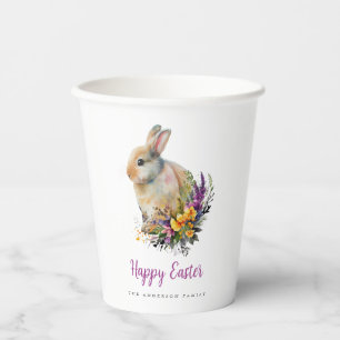 Colourful Floral Easter Paper Cups
