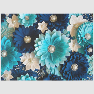 Colourful Floral Fabric Art Tissue Paper