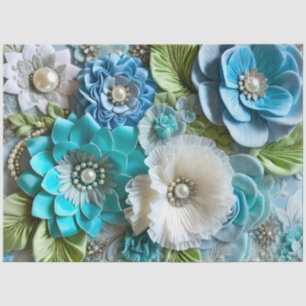 Colourful Floral Fabric Art Tissue Paper