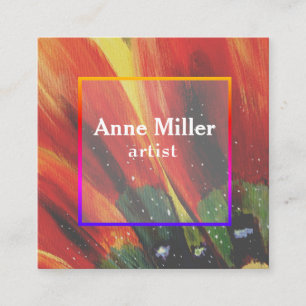 Colourful Floral Feminine Business Card