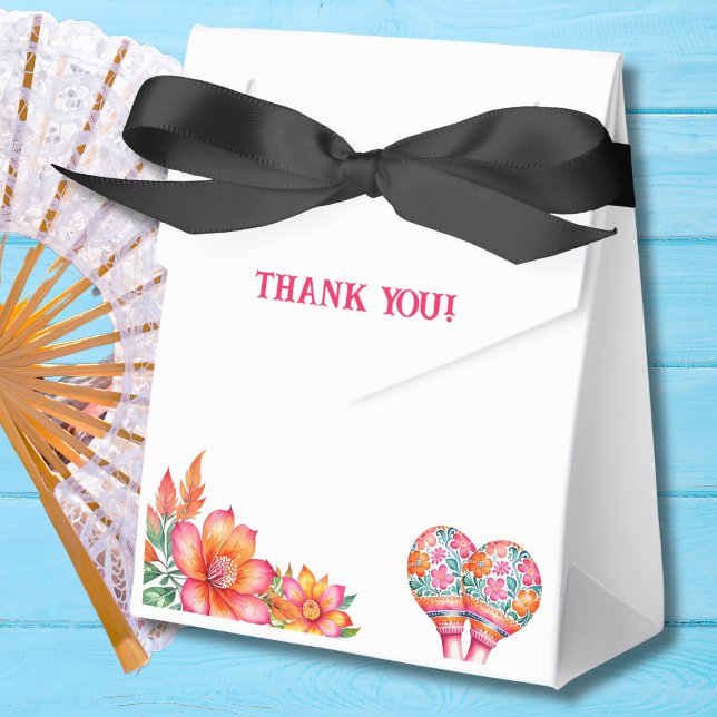 Colourful Floral Fiesta Mexican Bridal Shower Favour Box (Creator Uploaded)