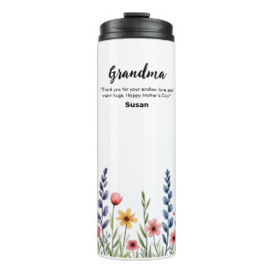 Colourful Floral Flower Happy Mothers Gift Tumbler