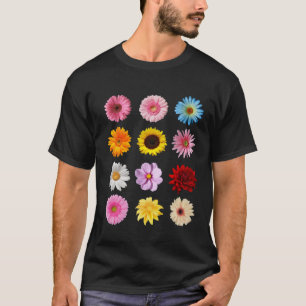 Colourful Floral Flowers Funny Graphic Art Flower T-Shirt