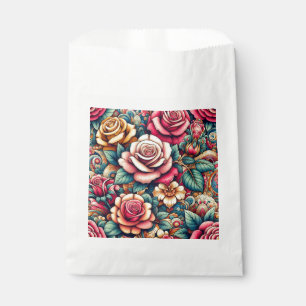 Colourful floral flowers shopping favour bags