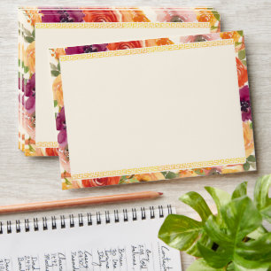 Colourful floral frame beige Chinese wedding Envelope