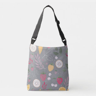 “Colourful Floral Fruit Pattern Tote Bag”