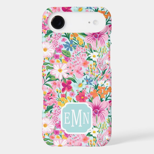 Colourful Floral Garden Monogrammed (Back)