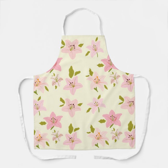 Colourful Floral Garden Pattern Apron (Front)