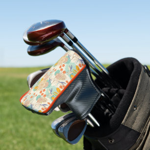 Colourful Floral Garden Pattern Golf Head Cover
