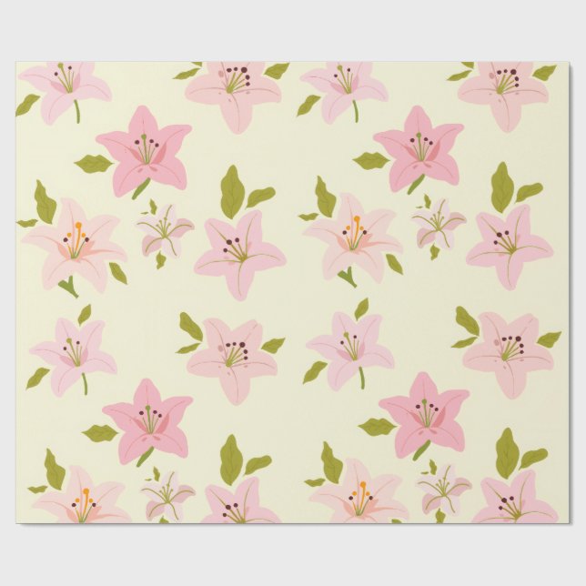 Colourful Floral Garden Pattern Wrapping Paper (Flat)