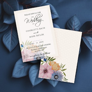 Colourful Floral Garden Watercolor Invitation