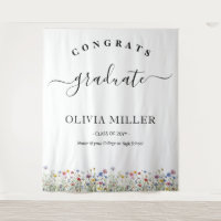 colourful floral Graduation Backdrop decor