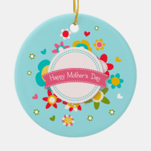 Colourful Floral Happy Mother's Day   Ornament