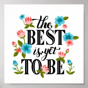 Colourful Floral Inspirational Quote Poster