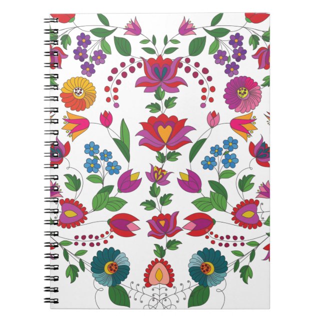 Colourful Floral Kalocsa Notebook (Front)