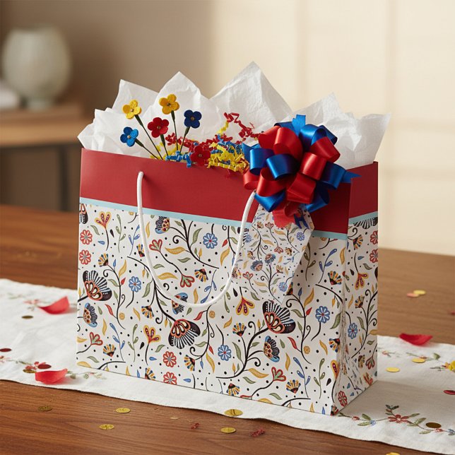 Colourful floral   large gift bag (Creator Uploaded)