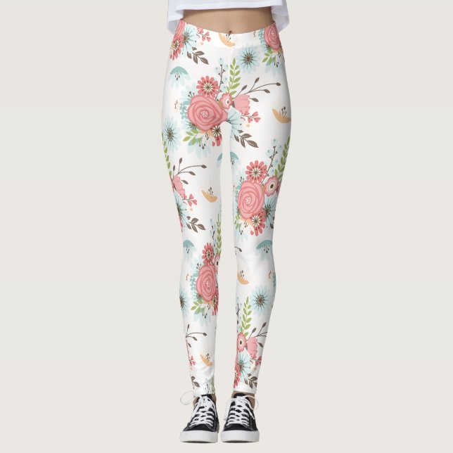 Colourful Floral Leggings (Front)