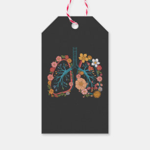 Colourful Floral Lungs Vector Illustration gift Tags