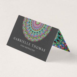 Colourful Floral Mandala Business Card