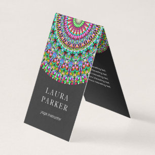 Colourful Floral Mandala Business Card