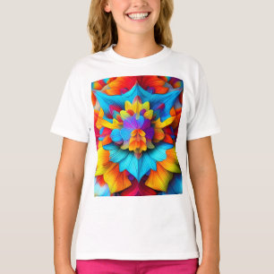 Colourful Floral Mandala Design  T-Shirt