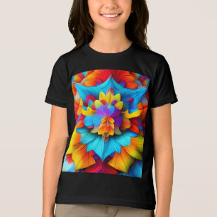 Colourful Floral Mandala Design  Tri-Blend Shirt