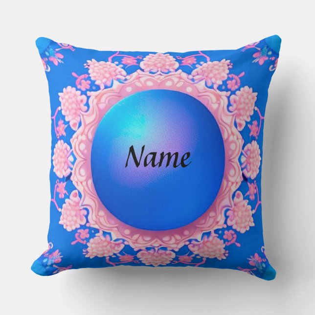 Colourful Floral Mandala Pattern Cushion (Front)