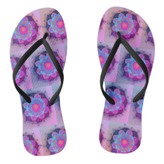Colourful Floral Mandala Pattern Jandals