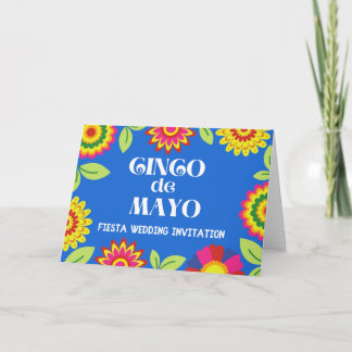Colourful Floral Mexican Fiesta Virtual Wedding Invitation