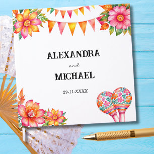 Colourful Floral Mexican Fiesta Wedding Guest Book
