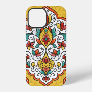 Colourful floral ornament seamless pattern iPhone 12 case