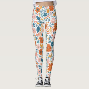 Colourful Floral Pattern Bright & Comfy Everyday Leggings