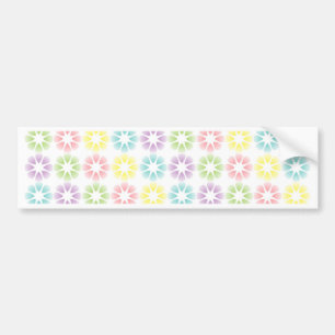 Colourful floral pattern bumper sticker