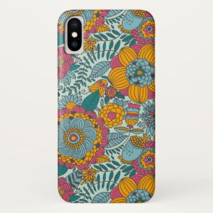 Colourful floral pattern iPhone x case