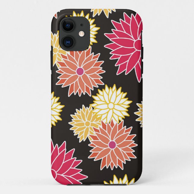 Colourful Floral Pattern Case-Mate iPhone Case (Back)