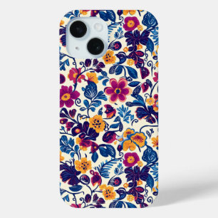 Colourful Floral Pattern iPhone 15 Case