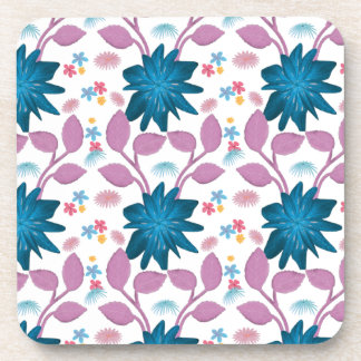 Colourful floral pattern  coaster