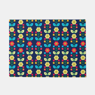 Colourful Floral Pattern Doormat