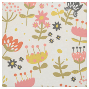 Colourful Floral Pattern Fabric