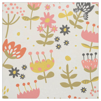 Colourful Floral Pattern Fabric