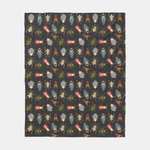 Colourful Floral Pattern Fleece Blanket