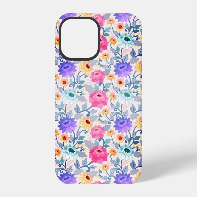 Colourful Floral Pattern iPhone Case (Back)