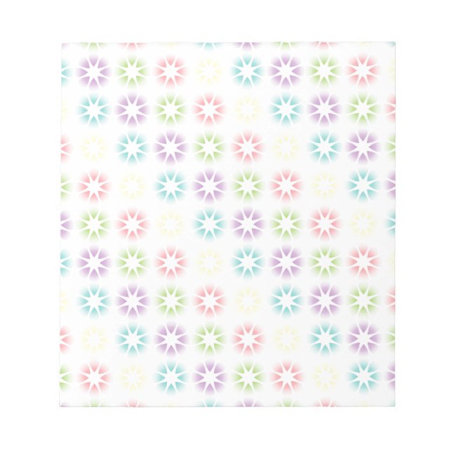Colourful floral pattern notepad (Front)