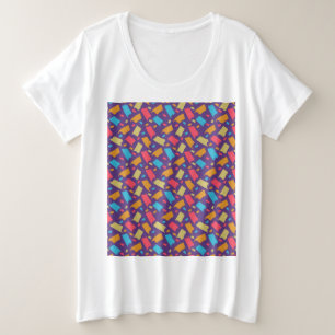 Colourful Floral Pattern Plus Size T-Shirt