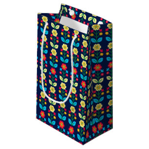 Colourful Floral Pattern Small Gift Bag